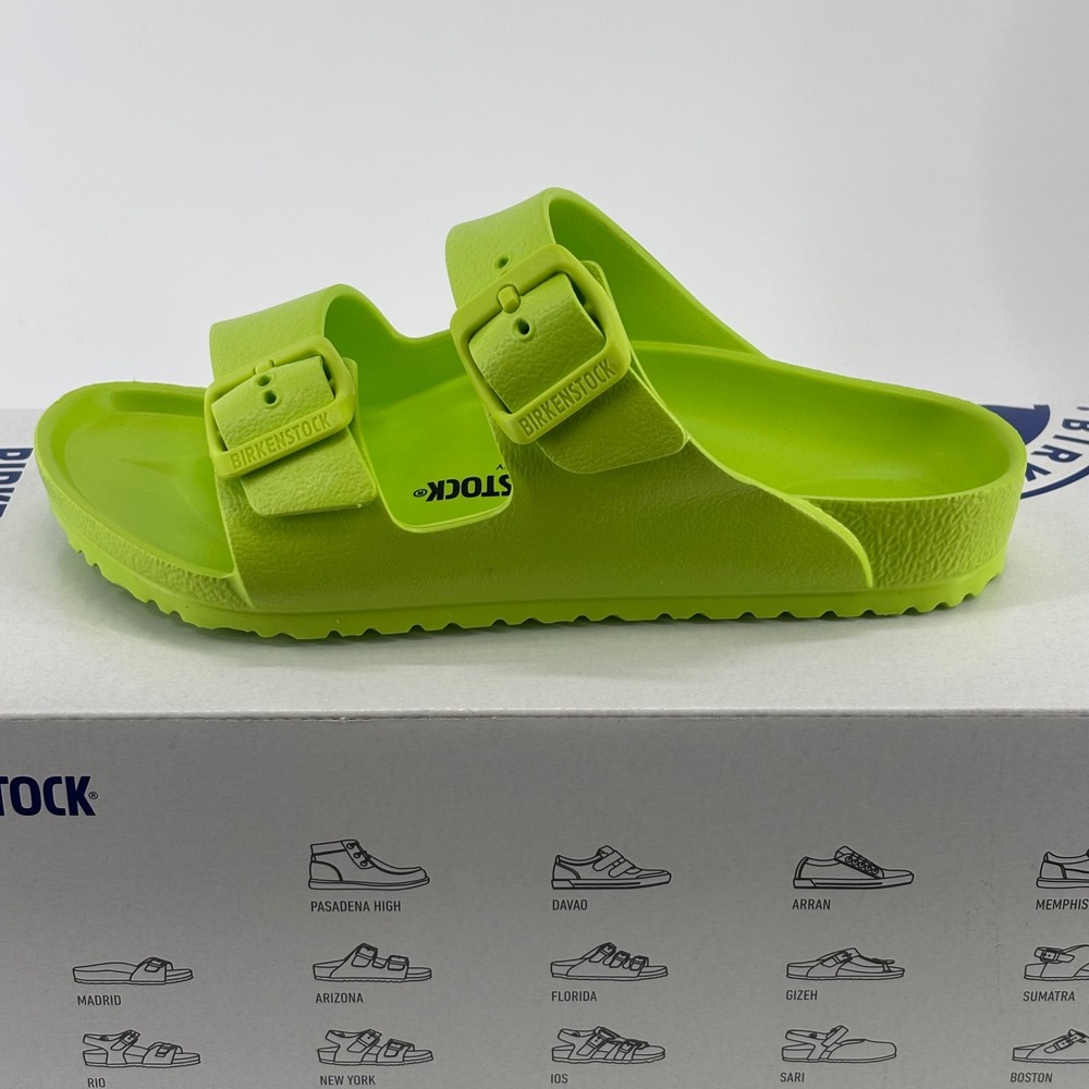 Birkenstock Arizona EVA Kids Size 33 US 2 Active Lime Green Waterproof Sandals